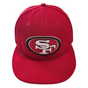 New Era San Francisco 49ers 59FIFTY Fitted Hat Red NFL Side Patch Size 7 1/4
